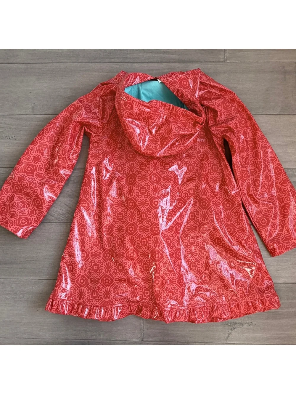 Disney Collection Girls 7/8 Red Hooded Raincoat
